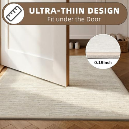 Ultra Thin Non Slip Bathroom Rug Fits Under Door Machine Washable