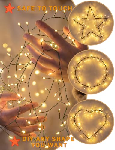 ITICdecor 2 Pack Battery Operated Fairy Lights Indoor Decor - Warm White, 120LED
