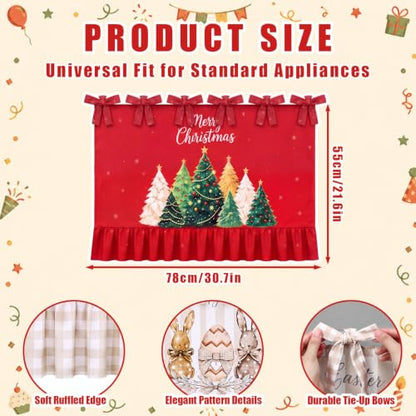 Fall Oven Skirt Pumpkin Oven Curtain 4-Piece Seasonal Kitchen Decor - Fall Style