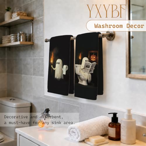 Funny Halloween Ghost Hand Towels Set of 2 - 16x24in Decoration