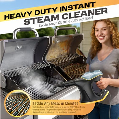 Heavy Duty Handheld Steam Cleaner with 9 Accessories for Home Car Kitchen