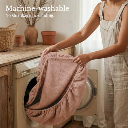 Pink Bedside Bassinet Sheets 3-Pack - Niceye Muslin Fitted Sheets for 33" x 21" Sleepers