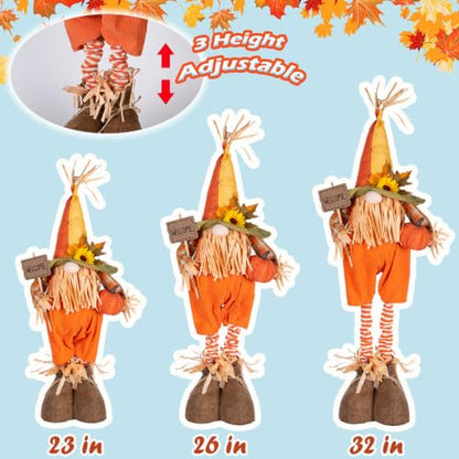 Fall Gnome Plush Decoration 23-32 Inches - Harvest Autumn Decor