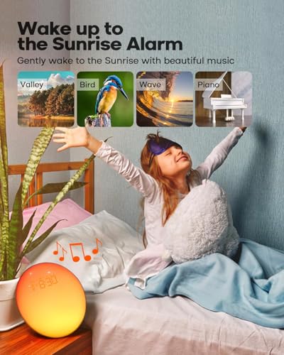 Sunrise Alarm Clock with App Control & Bluetooth Speaker - Smart Wake Up Light
