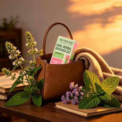 MYMYDE Green Flavored Air Device with Thyme Mint & Strawberry Mint - Switchable Portable Aroma Diffuser