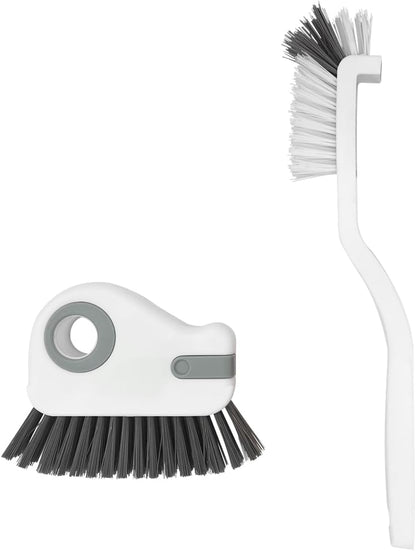 Skiennix 2-in-1 Groove Crevice Cleaning Brush - Multifunctional Grout Cleaner Tool for Window Tracks & Sills