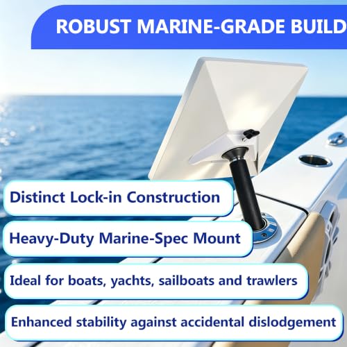 Stainless Steel Rod Holder Mount for Starlink Mini - Marine & Boat Use