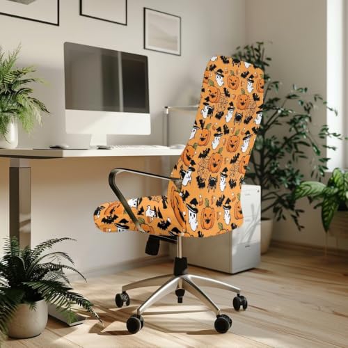 Halloween Ghost Office Chair Cover - Large Stretch Desk Protector