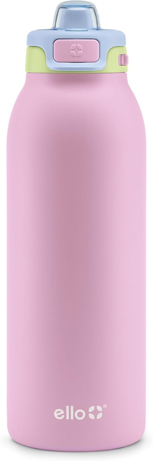 Ello Pop & Fill Insulated Stainless Steel Water Bottle - Quick Fill Lid, Leakproof Design, BPA-Free | 22oz, 32oz, 40oz