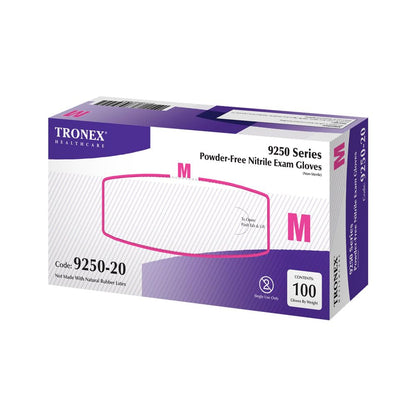 TRONEX 9250 Nitrile Disposable Gloves, Medical Grade Exam Glove, Food Preparation,Beauty, Tattoo, Fingertip Textured, Latex Free, Powder Free, Blue, 2X-Large, Box of 100