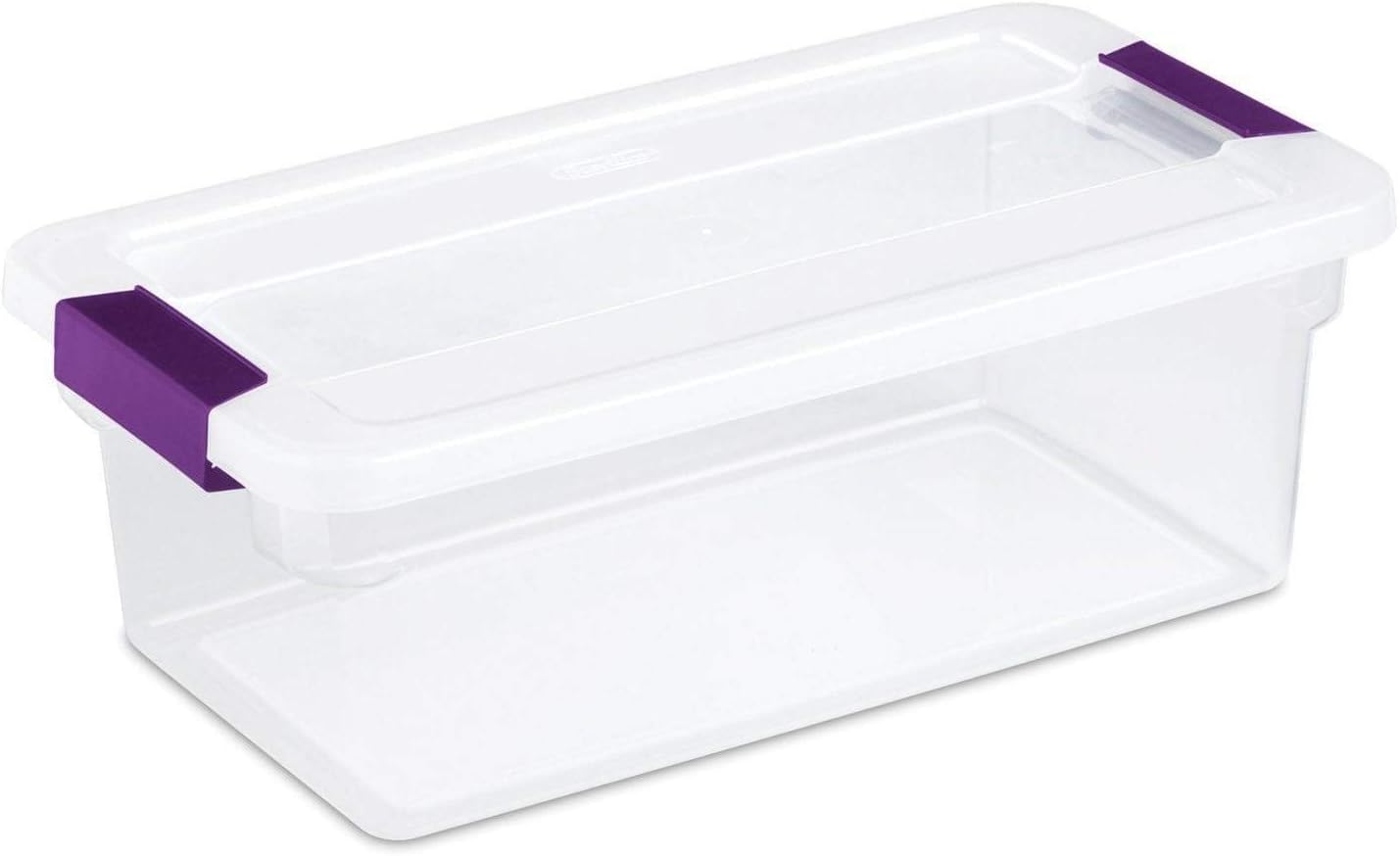 Sterilite 6 Qt ClearView Latch Storage Box - Stackable Plastic Container for Shoe Organization | 12-Pack