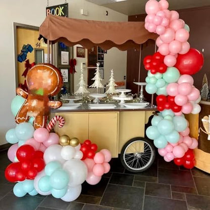 Christmas Balloon Garland Arch Kit 120PCS - Red Pink Green Variation