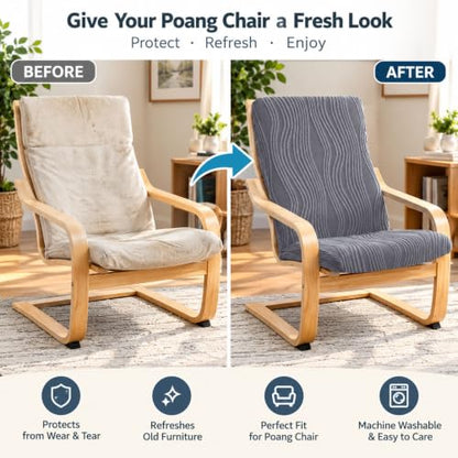 YOPOIY Burgundy Stretch Cover for Poang Chair - One Size
