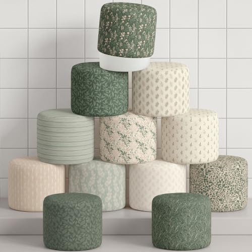 Grandmillennial Felt Toilet Paper Cover Set - Reusable 12 Pcs, Floral Design