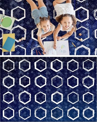 Large Classroom Rug 6x9 ft - Washable Kids Playroom Carpet for Elementary & Preschool