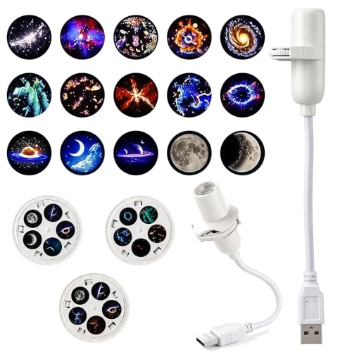 HD Star Projector for Bedroom Ceiling - Galaxy & Ocean Light with 360° Adjustable Angle