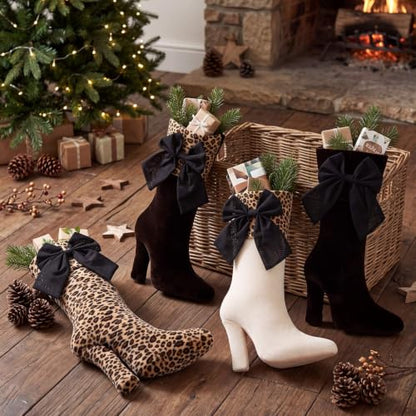 Leopard Christmas Stockings 18 Inch Set of 4 with High Heel Design