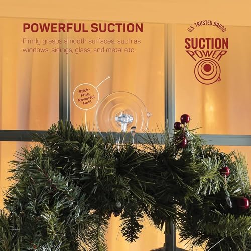 Heavy Duty Wreath Hanger Set of 2 for Glass Doors & Windows - Up to 10 Lbs