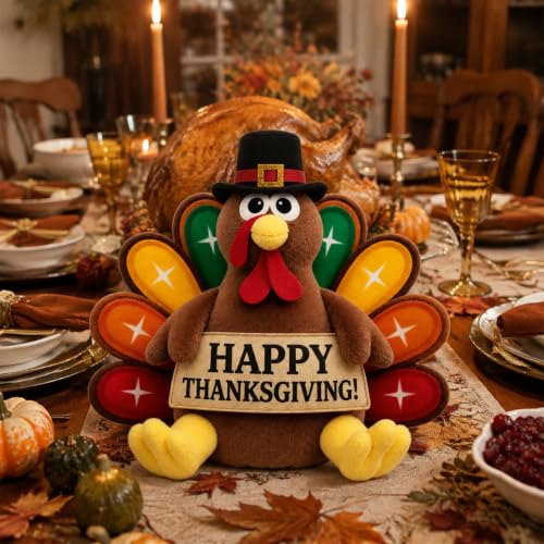 Thanksgiving Turkey Tree Topper Gnome Decor - Fall Harvest Ornament