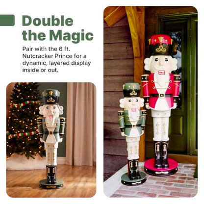 2 Pack DIY 4-Foot Nutcracker Prince Paintable Holiday Statue - White