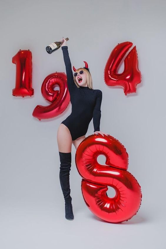 Red Number 8 Balloon by [Brand Name] - 40 Inch Birthday Decoration for Men & Boys | Perfect for 8th Birthday Parties, Weddings, Graduations