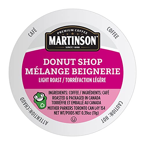 Martinson Donut Shop, Light Roast Coffee, Keurig K-Cup Brewer Compatible Pods, 24 Count (Pack of 1)