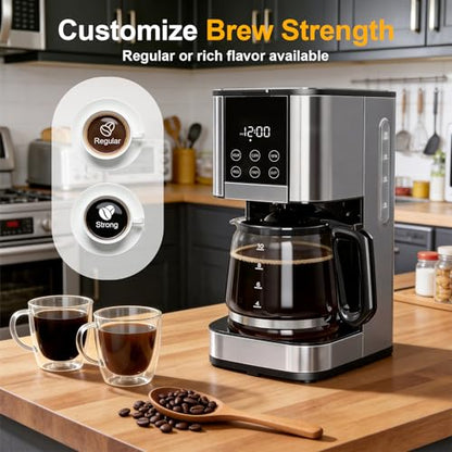 13.19 Inch Programmable 10-Cup Coffee Maker with Strong Brew & Keep Warm