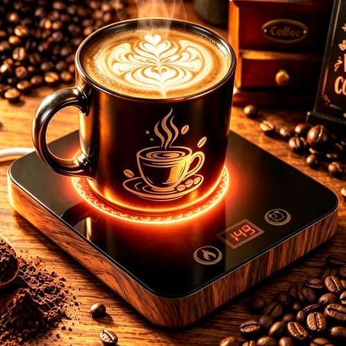 Coffee Mug Warmer for Desk 3.0x11.8 Inch with 1-12H Timer & 3 Temperatures