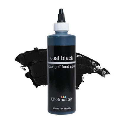 Chefmaster Coal Black Liqua-Gel Food Coloring - Vibrant, Professional-Grade Dye for Icing & Fondant | 10.5 oz