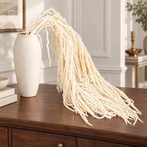 10 Pcs Ivory Dried Hanging Amaranthus Wedding Arch Decor - 23 Inches