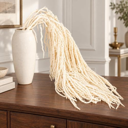 10 Pcs Ivory Dried Hanging Amaranthus Wedding Arch Decor - 23 Inches