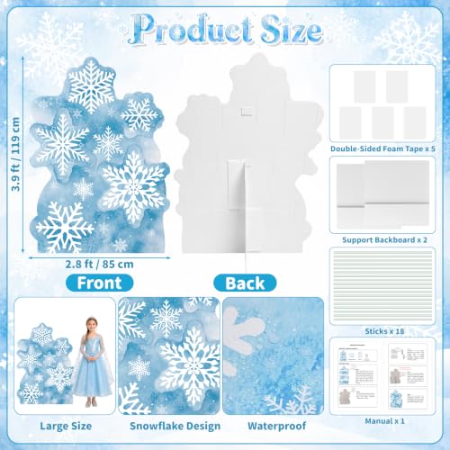 4 Ft Snowflake Stand Up Cutout Winter Wonderland Party Decor