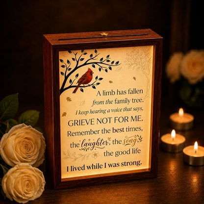 Sympathy Gifts for Loss of Loved One LED Memorial Shadow Box - A Limb - 7.4''x5.5''