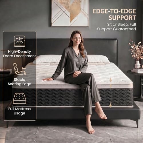 Queen Mattress in a Box - 12 Inch Gel Memory Foam Hybrid Support