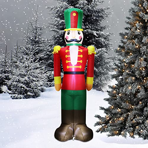 7 Ft Inflatable Nutcracker Soldier with LED Lights Christmas Yard Decor