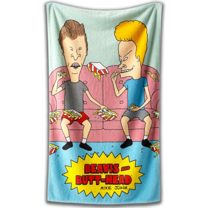 Large Beavis and Butthead Beach Towel - Microfiber Pool & Bath Set