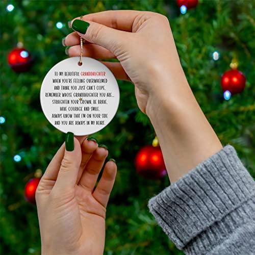 Personalized Granddaughter Christmas Ornament - Keepsake Holiday Decor