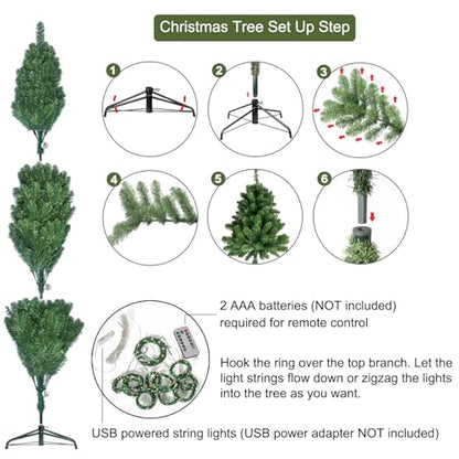 6ft Christmas Tree with Ornaments and Lights - Champagne All-in-One Holiday Decor