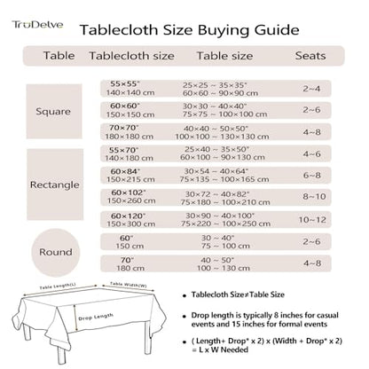Outdoor Square Tablecloth 70x70 Inch Beige - Waterproof & Heavy Duty