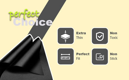 Nuwave Air Fryer Liners - Reusable Baking Mats for 30-QT XL Capacity Toaster Oven | 4 Pack