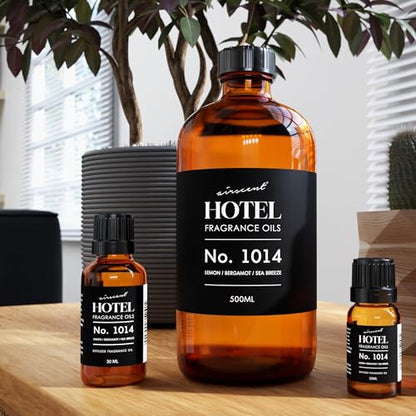 AirScent Hotel Diffuser Oil No. 1014 - The Iconic 5-Star Hotel Coastal Blend - Lemon Bergamot Sea Breeze - 10 mL Premium Fragrance Oil for Ultrasonic and Waterless Diffusers and Crafting