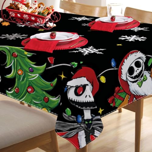 Christmas Jack Rectangle Tablecloth 60 x 84 Inches - Holiday Decor
