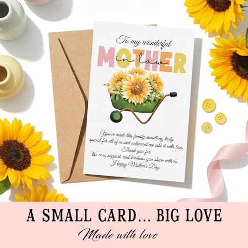 Mother's Day Card for Mother in Law - Happy Mother in Law Card - Color 11