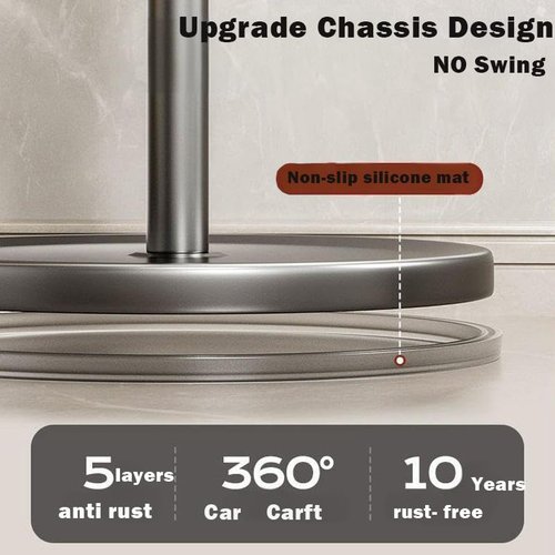Kitchen Utensil Hanger Stainless Steel Utensil holder Rotatable Cooking Utensils Holder with 8 Hooks, Hanging Spoon Spatula Holder, Black