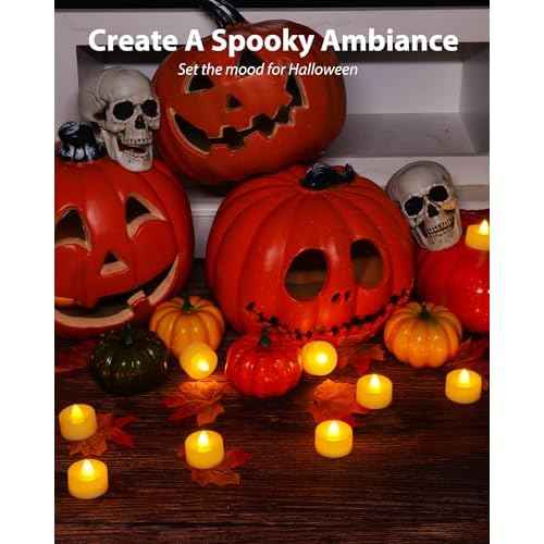 Amagic 12/24/50/100/150 Pack Battery Operated Tea Lights Candles, Fake Tealights Candles, Flameless LED Tea Lights for Halloween, Wedding, Votive, Festival, Table Decor(12 Pack, Warm White)