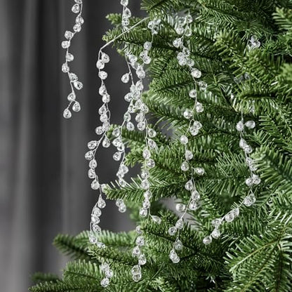 Crystal Ice Drop Christmas Tree Picks - Clear Acrylic 4 Pack - 29 Inch Variation of THIS listing
