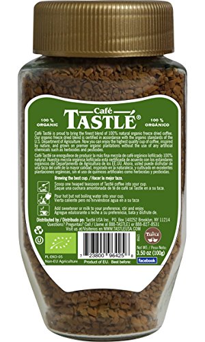 Cafe Tastle 100% Organic Instant Coffee, 3.5 Ounce