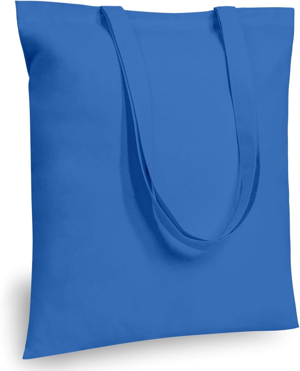 TOPDesign 24-Pack Ocean Blue Cotton Tote Bags - Lightweight Reusable Grocery Bags for DIY & Promotions