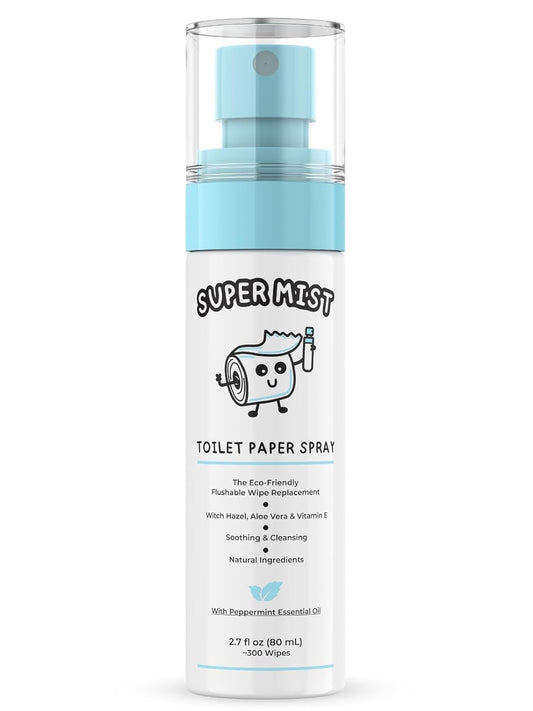 Toilet Paper Spray - Gentle Cleansing Wipe for a Better Bathroom Experience | 2.7 fl oz | Travel-Friendly