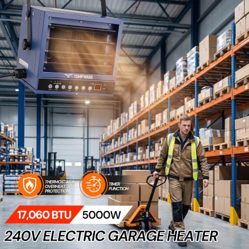 5000W WIFI App Control Electric Garage Heater with Power Cord - 240V
